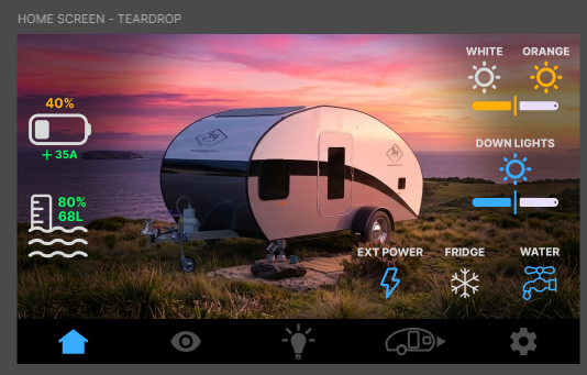 Smart RV Garmin user interface concept for JAG Camper