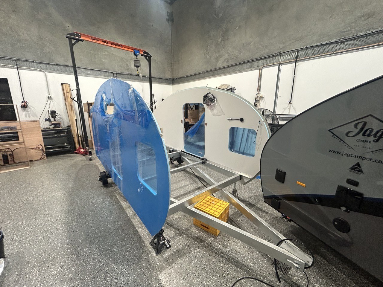 JAG Camper composite body manufacturing in the Brisbane workshop