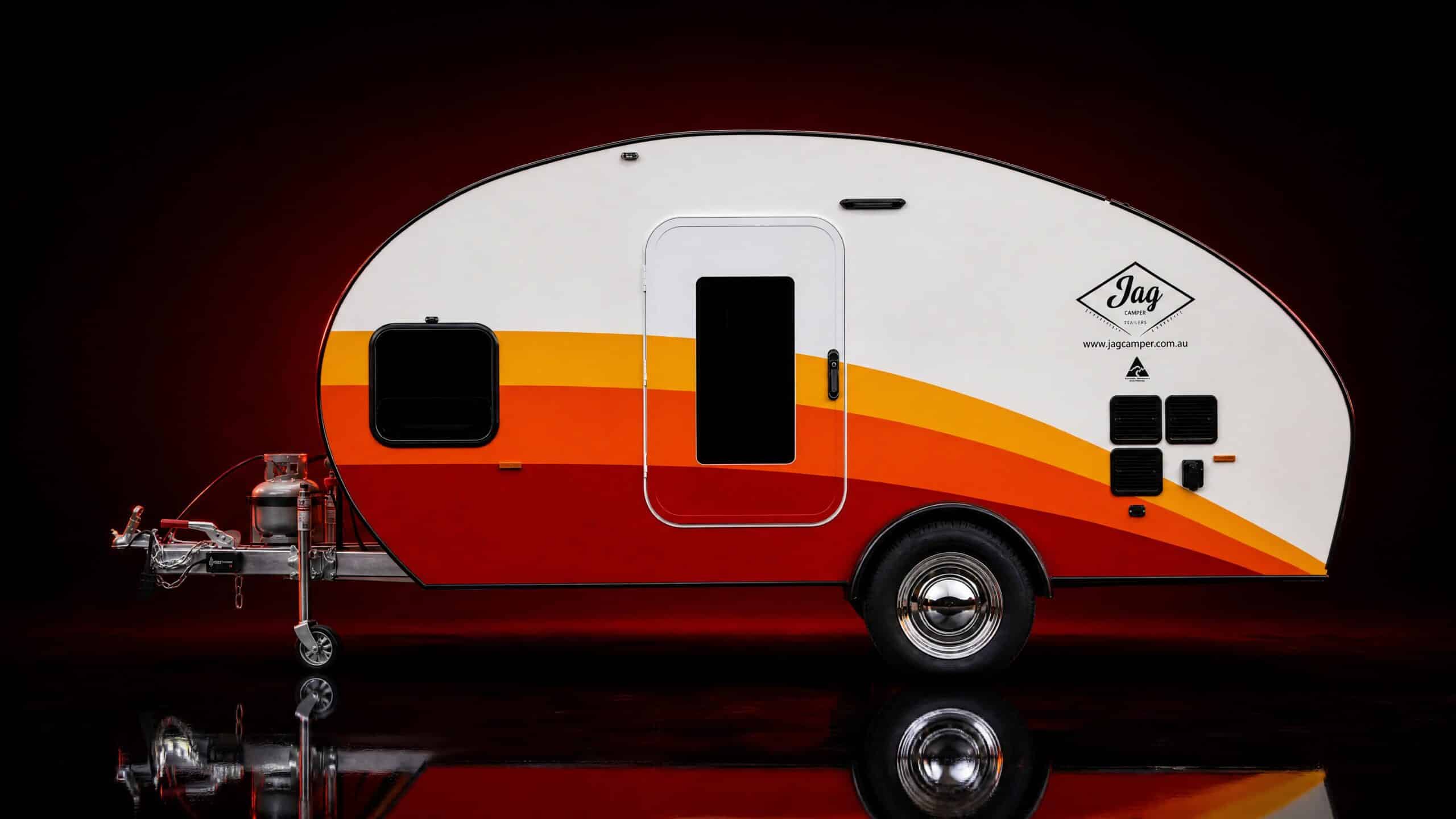 JAG Teardrop Camper for Tesla Model Y towing
